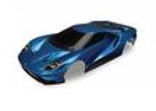 Karosserie Ford GT, blau (lackiert + Aufkleber)