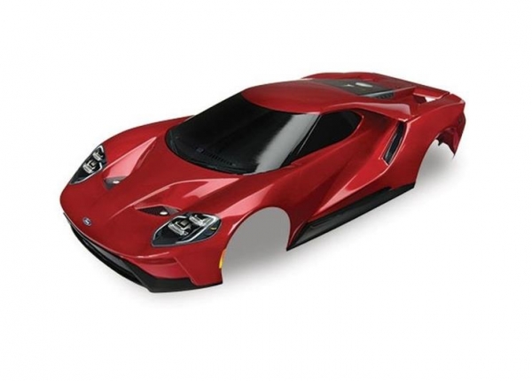 Karosserie Ford GT, rot (lackiert + Aufkleber)