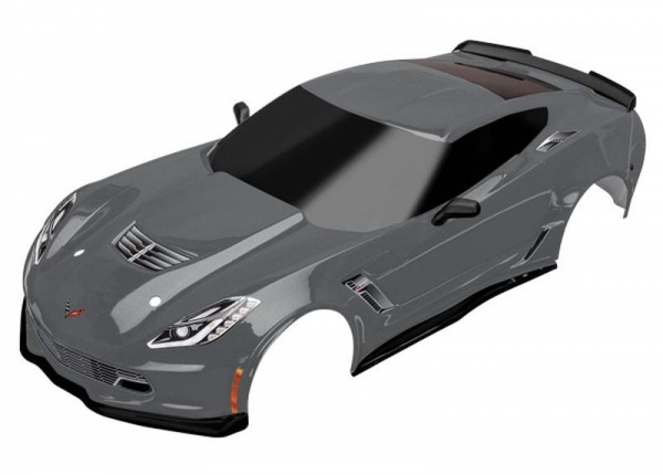 Karo Chevrolet Corvette Z06 grau inkl Aufkleber + Anbauteile