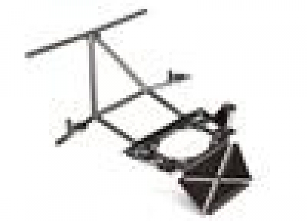 Rohrrahmen-Chassis, mittel Teil vorn satin-schwarz-chrome
