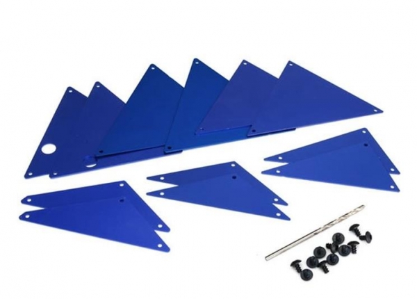 Rohrrahmen-Chassis Innen-Panele Set Alu blau