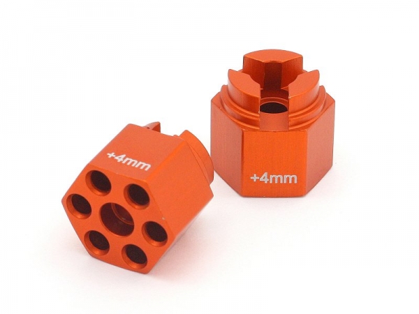 ALUMINIUM RADMITNEHMER (4mm OFFSET/ORANGE/CR/2ST)