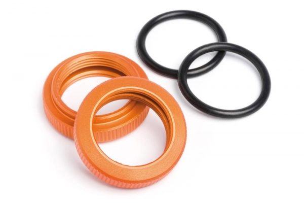 Shock Adjuster Nut 20Mm (Orange/2Pcs)