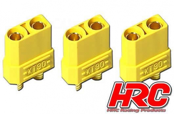 Stecker - XT90 - weibchen (3 Stk.) - Gold