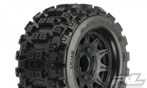 ProLine Badlands MX28 All Terrain Truck Reifen v/h (2) 2.8 TRX Style Bead auf Raid 6x30 Felge schwarz 4x4 v/h