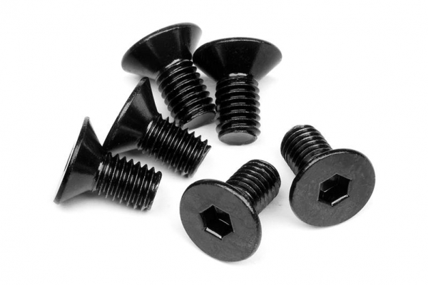 Flat Head Screw M5X10Mm (Hex Socket/6Pcs)