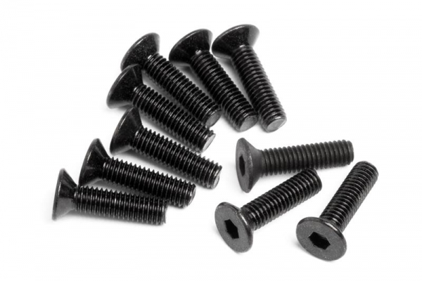 Flat Head Screw M3X12Mm (Hex Socket/10Pcs)