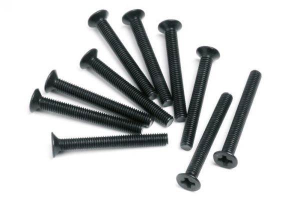 Flat Head Screw M3X26Mm (10Pcs)