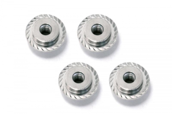 Flanged Lock Nut M5X8Mm (Silver/4Pcs)