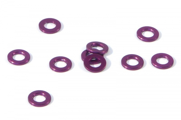 Aluminium Washer 3 X 6 X 0.75Mm (Purple/10 Pcs)