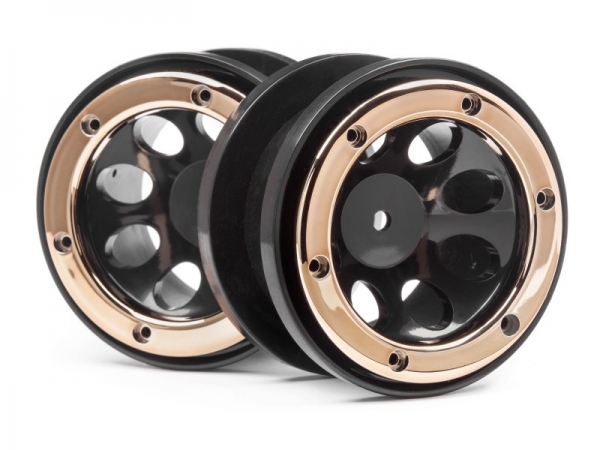 WHEELS W/GOLD BEADLOCKS (2PCS)