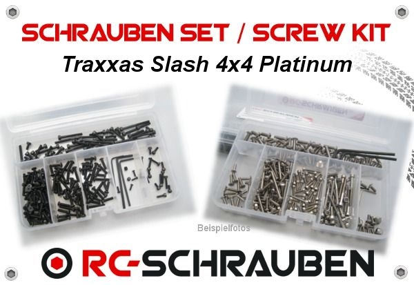 Edelstahl Schrauben Set für Traxxas Slash 4x4 Platinium 1/10