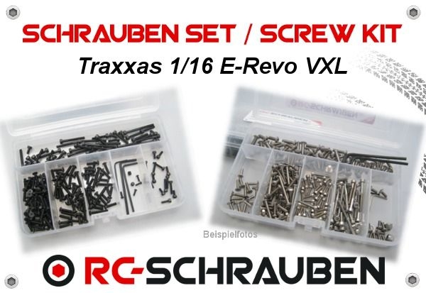 Edelstahl Schrauben Set für Traxxas E-Revo VXL 1/16