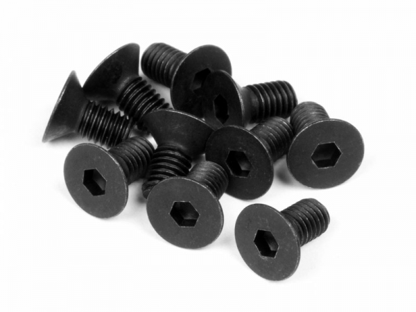 Flat Head Screw M3X6Mm (Hex Socket/10Pcs)