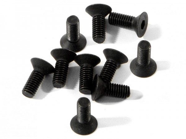 Flat Head Screw M3X8Mm (Hex Socket/10Pcs)