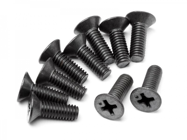 Flat Head Screw M4X12Mm (6Pcs)