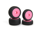 Microbe Buggy Wheel/Tyre Set (Pink/Front/Rear)