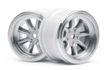 Vintage 8 Spoke Wheel 31Mm Matte Chrome 6Mm Offset