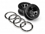 WHEELS W/GUNMETAL BEADLOCKS 2PCS (SCOUT RC)